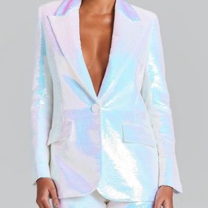 NADINE MERABI Iridescent Blazer